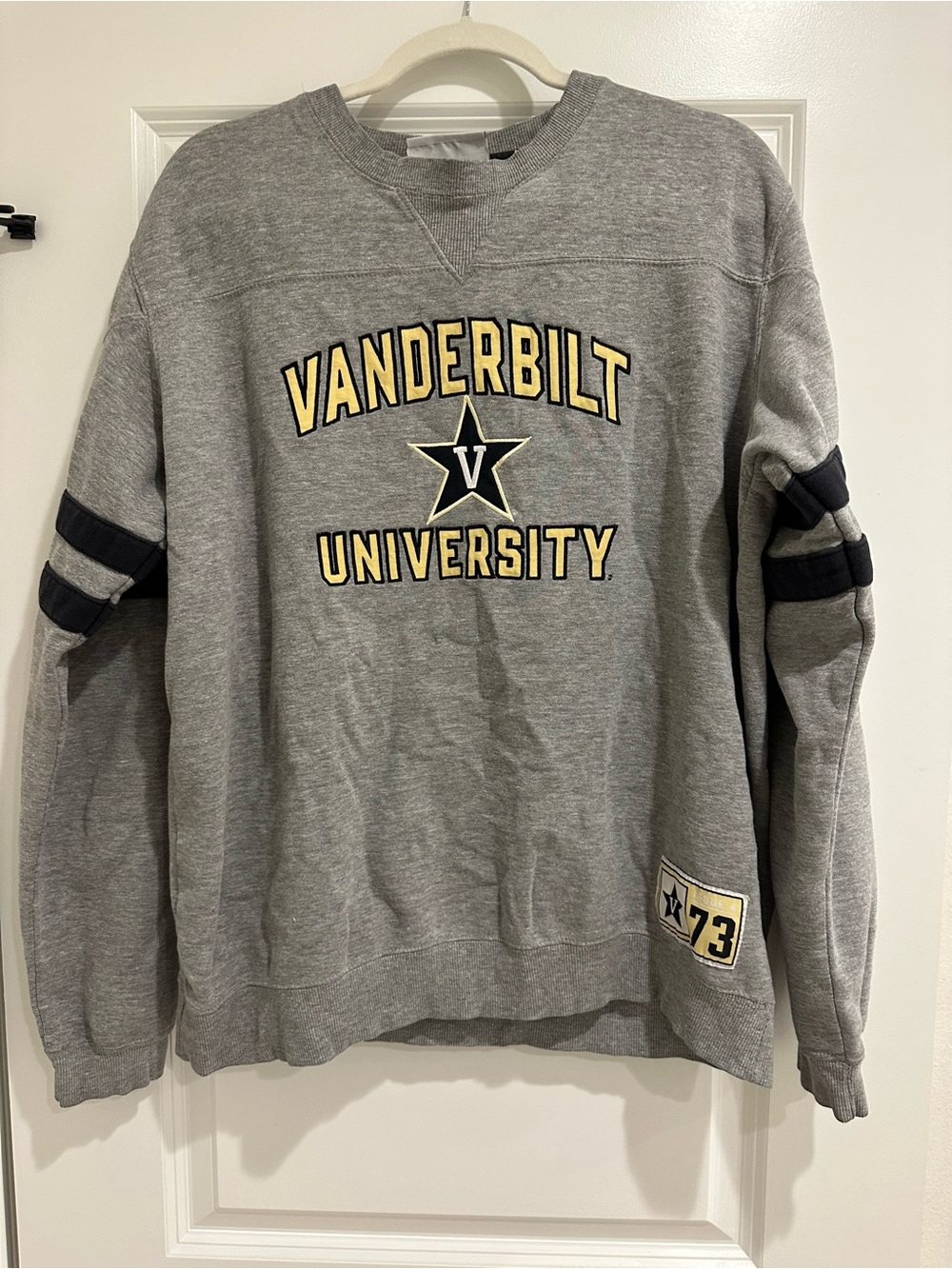 VINTAGE Champion Gray Vanderbilt University Crewneck with Black & Gold Accents